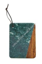 9&quot;x12&quot; Green Marble &amp; Wood Style Modern Chopping Cutting Board Decor Gift E701 - £131.02 GBP