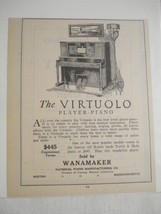 1923 Ad The Virtuolo Player-Piano National Piano Manufacturing,  Boston - £6.28 GBP