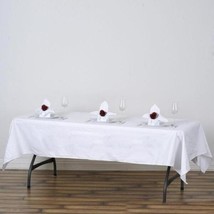 60X102&quot;&quot; White 100% Cotton Tablecloth High Quality Catering Home Dinner Linens G - £32.19 GBP