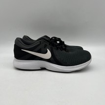 Nike Revolution 4 AA7402-001 Mens Black Lace Up Low Top Running Shoes Size 8 W - £31.14 GBP