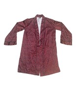 Frederick&#39;s Of Hollywood Red Leopard Print Kimono Robe - Small Negligee ... - £69.88 GBP