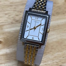 Timex TW2U43100 Lady 30m Dual Tone Rectangle Analog Quartz Watch~New Battery - £9.76 GBP