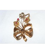 Authenticity Guarantee 
Antique 18K Gold Flower Bouquet Brooch 10.5 g Ru... - £710.19 GBP