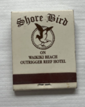 Shore Bird on Waikiki Beach Outrigger Reef Hotel Matchbook - £7.74 GBP