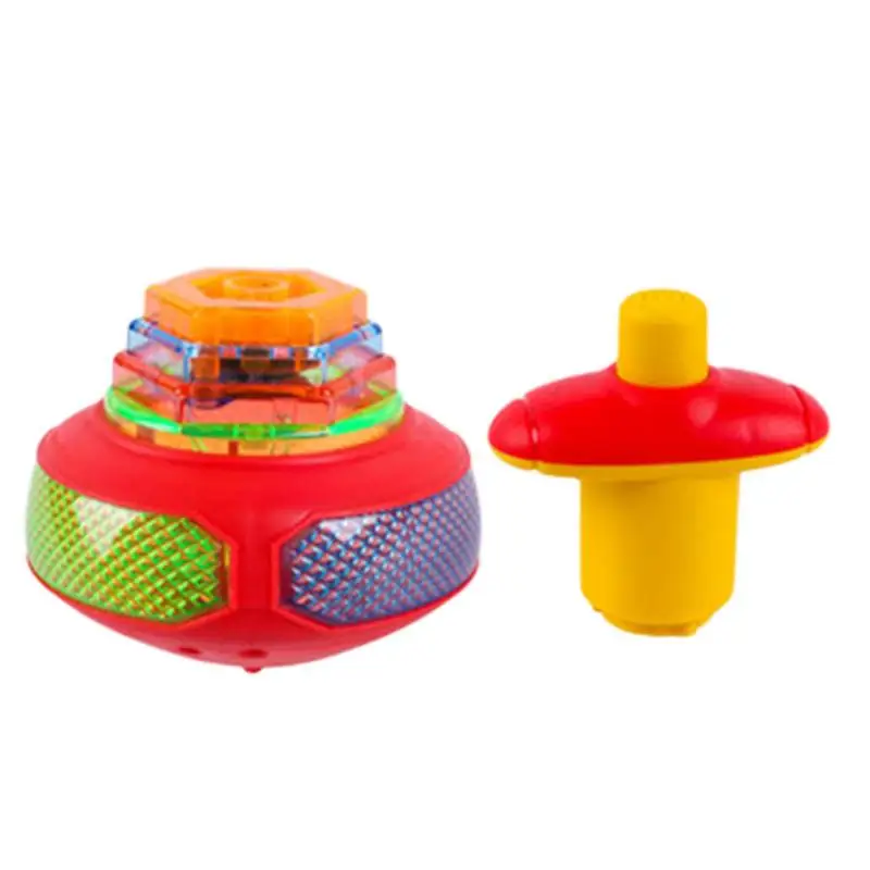 Light Up Spinning Tops Kids Spinning Gyro Portable Spinning Top Toy Desktop Flat - £9.19 GBP+