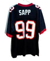 Warren Sapp #99 Tampa Bay Buccaneers NFL Vintage 90s NFC adidas Black Jersey XL - £24.61 GBP