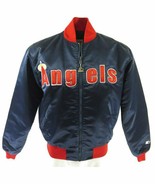 80S CALIFORNIA ANAHEIM ANGELS JACKET BASEBALL BLUE SATIN JACKET - NEW AR... - £78.17 GBP