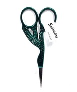 3 1/2 Inch Stork Embroidery Scissors Green - $13.51 CAD