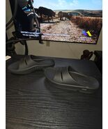 OOFOS Ooahh Slides Mens 6 Womens 8 Black Slip On Comfort Sport Recovery - $36.95