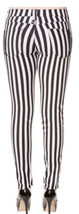 Tinseltown Black &amp; White Vertical Stripe Beetlejuice 24x29 Skinny Jeans ... - £11.60 GBP