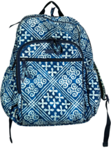 Vera Bradley Cuban Tiles Blue College Work Laptop Backpack 16 x 14 x 8 -... - $595.60 MXN