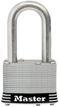 Master Lock Padlock, Laminated Stainless Steel Lock, 1-3/4 in. Wide, 1SS... - $12.20
