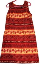 Sag Harbor Dress Womans Sz 16W Floral Tropical Multicolor Sleeveless Zip... - £15.68 GBP