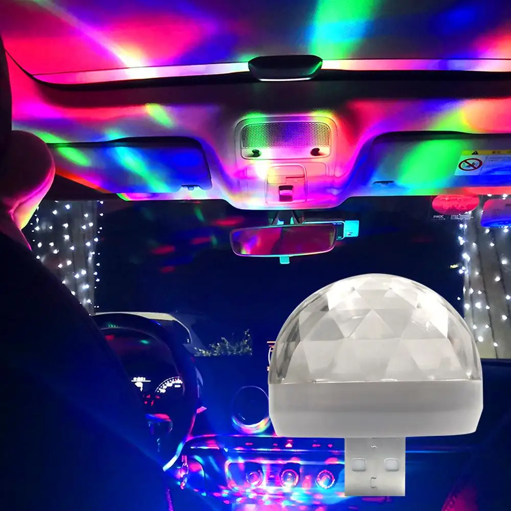 Game Fun Play Toys Car USB Ambient Light DJ RGB Mini Colorful Music Sound Led A  - £23.18 GBP