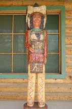 Gallagher Cigar Store Indian Chief, Red Shirt, 6 Ft Wooden Sculpture **Special** - £1,586.84 GBP
