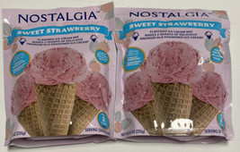 Nostalgia Strawberry Ice Cream Mix 8 Oz. Lot of 2 - £9.10 GBP