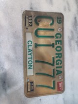 Vintage 1983 Georgia Clayton County License Plate CUI 777 Expired - £9.30 GBP