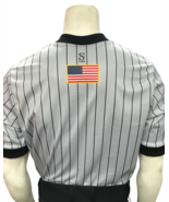 Smitty I205-GFBK | IAABO Men&#39;s Grey Basketball Referee Shirt Gold Flag Back - $1,048.91 MXN