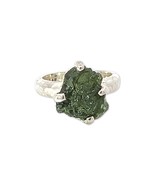 Starborn Moldavite Crystal Ring (Size 8) Green - $189.05