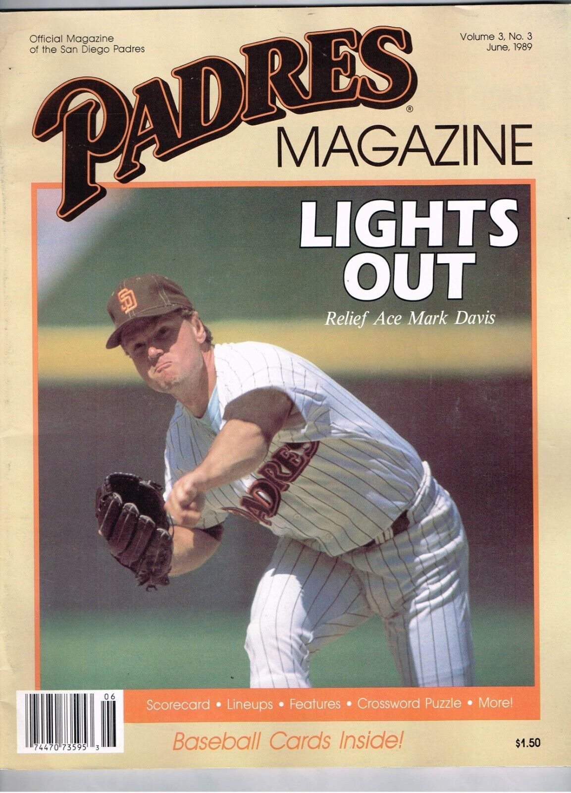 1989 MLB San Diego Padres Magazine Program VS Houston Astros 6/16/89 Scored - $31.01