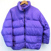 Eddie Bauer Womens S Goose Down Puffer Jacket Coat Purple Full Zip Winter  - £42.52 GBP