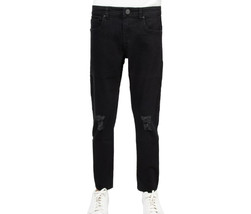 X RAY Jeans Skinny for Boys Slim Fit Distressed Jet Black Denim Pants Size 20 - £16.87 GBP