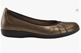 Earth Shoes Women&#39;s Alder Derby Flat Bronze Leather Cushioned Shoes - £23.25 GBP