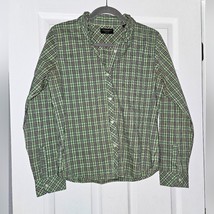 American Eagle Green plaid button up size M - $14.03