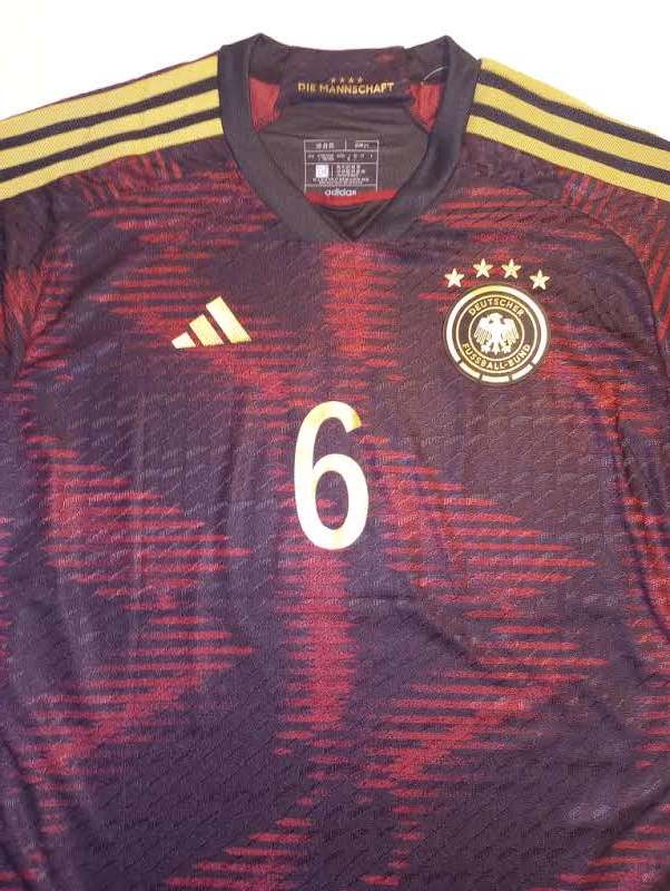 Joshua Kimmich Germany 2022 World Cup Qatar Match Slim Black Away Soccer Jersey Item image 2