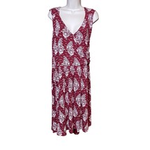 Lands End Sailboat Faux Wrap Sleeveless Dress Red Plus Size 3X c - £22.36 GBP