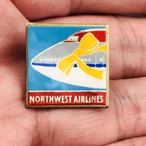 Vintage Northwest Airlines Desert Storm #1 Yellow Ribbon 747 Plane Pin 13/16&quot; - £11.00 GBP