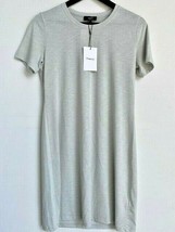 Theory Atmos Light Cherry B2 Shirt Dress Light Grey ( M ) - £108.23 GBP