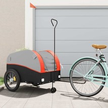  Bike Trailer Black and Orange 99.2 lb Iron - $150.49