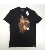 Guess T-Shirt Mens Medium Jet Black  Bear Graphic New - £18.63 GBP