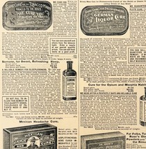 1969 Quack Medicine Liquor Tobacco Cure 1900 Repro Advertisement Sears D... - €17,25 EUR