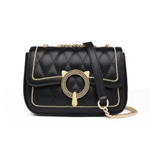 ER Cowhide Small Black Simple Shoulder Bag for Girl&#39;s  Lattice Women&#39;s Casual Me - £81.81 GBP