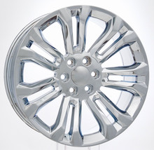 22&quot; Chrome Split Spoke Wheels Rims fits 2000-2023 Chevy Silverado Tahoe ... - £1,011.26 GBP