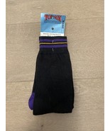 NWT TOPSOX LSU Tigers Black &amp; Purple Crew Socks Size 9-11 Geaux Tigers - $13.70 CAD