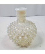 Vintage Fenton Hobnail Perfume Bottle White 6.5 Inch Tall - $22.62