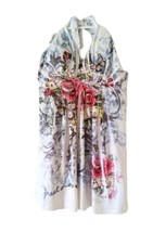 O&#39;lala White Rose and Butterfly Backless Women&#39;s T-Shirt Tank Top (Size L) Large - £32.12 GBP
