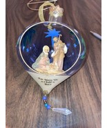 2006 Roman Inc. Fontanini &quot;Holy Family&quot; Glass Ornament On Stand - £14.98 GBP