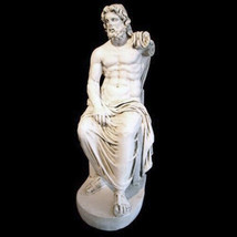 Zeus HEAVY 41&quot; Marble Statue Sculpture Hellenistic Museum Replica Reproduction - £1,561.23 GBP