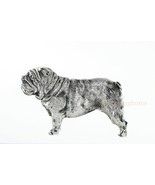 Bulldog Dog Pet Grillie Auto Truck Car Grille Ornament Antiqued Nickel O... - $81.48 CAD