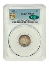 1903 10c PCGS/CAC MS67 - £6,696.89 GBP
