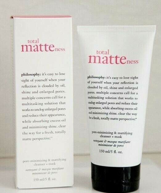 Philosophy Total Matteness 2-in-1 Cleanser Mask Full Size Pore Minimizer... - $16.34