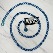 Hipp Blue Simple Basic Metal Chain Link Belt Size Large L - £13.24 GBP
