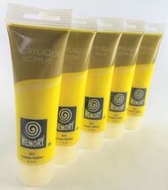 Set of 5 Yellow Acrylic Paint Tubes 120mls Professional Artist Paint Set... - $11.99