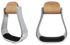 Horse Saddle BELL Stirrups Width 4-3/4&quot; Western Brown Leather 5101 - £34.45 GBP