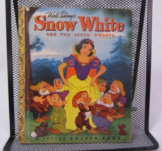 Vintage A Little Golden Walt Disney&#39;s Snow White &amp; Seven Dwarfs Book 1937 1948 - £4.83 GBP