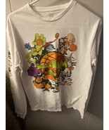 Space Jam Long Sleeve Shirt WhiteVintage Pacsun  Looney Tunes Mens  - Si... - $13.86